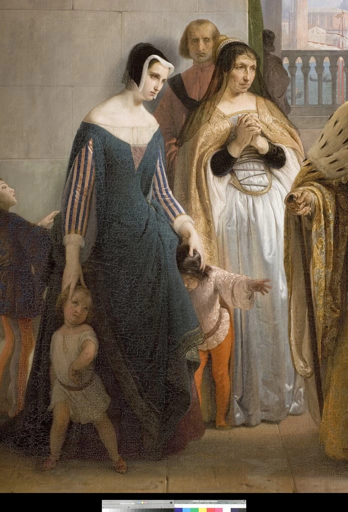 L'ultimo abboccamento di Jacopo Foscari - 1835, Gallerie di Piazza Scala (Milan), dettaglio